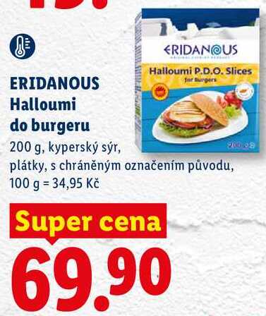 ERIDANOUS Halloumi do burgeru, 200 g