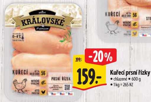 Kuřecí prsní řízky, 600 g