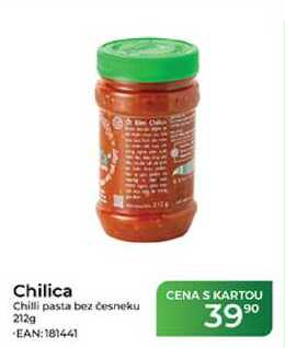 Chilica Chilli pasta bez česneku 212 g