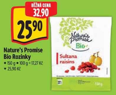 Nature's Promise Bio Rozinky, 150 g
