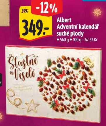 Albert Adventní kalendář suché plody, 560 g