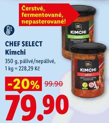 CHEF SELECT Kimchi, 350 g, pálivé/nepálivé