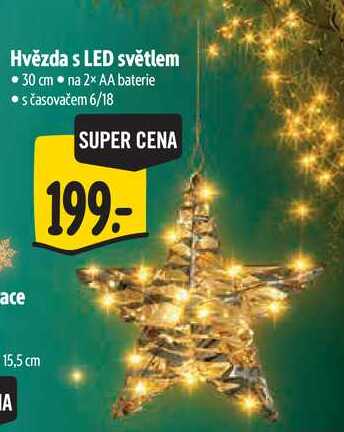 Hvězda s LED světlem