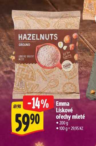 Emma Lískové ořechy mleté 200 g