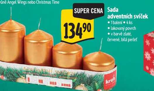 Sada adventních svíček 4 ks