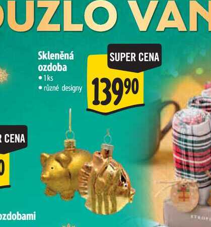 Skleněná ozdoba 1ks