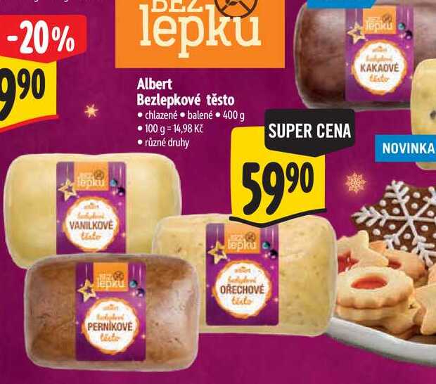  Albert Bezlepkové těsto chlazené balené 400 g 
