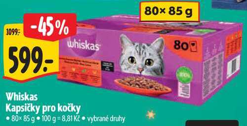 Whiskas Kapsičky pro kočky, 80x 85 g