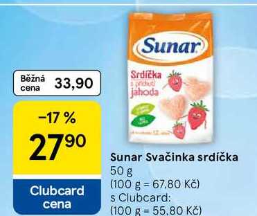 Sunar Svačinka srdíčka, 50 g