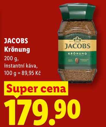 JACOBS Krönung, 200 g, instantní káva v akci
