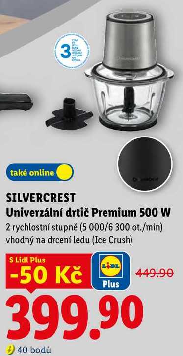 SILVERCREST Univerzální drtič Premium 500 W 