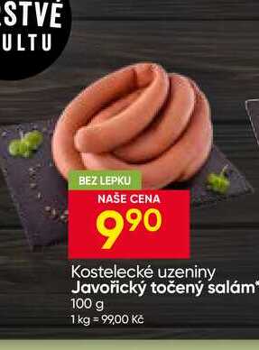 Kostelecké uzeniny Javořický točený salám 100 g