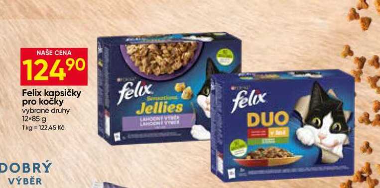 Felix kapsičky pro kočky vybrané druhy 12×85 g