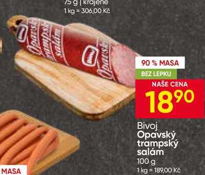 Bivoj Opavský trampský salám 100 g 