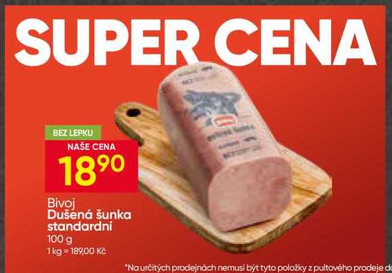 Bivoj Dušená šunka standardní 100 g