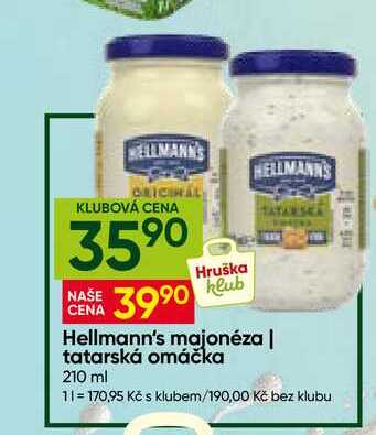 Hellmann's Tatarská omáčka, Majonéza 210ml