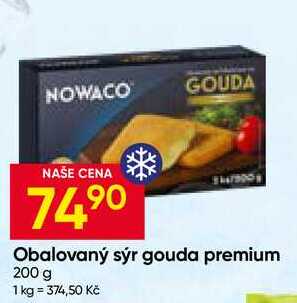NOWACO Obalovaný sýr gouda premium 200 g