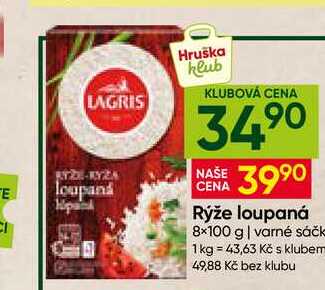 LAGRIS Rýže loupaná 8×100 g 