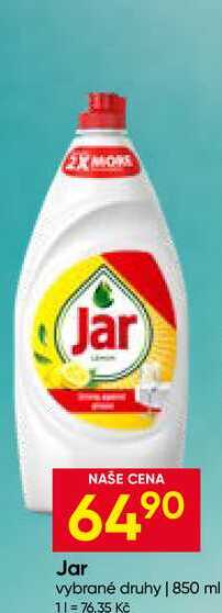 Jar prostředek na mytí nádobí 850ml, vybrané druhy