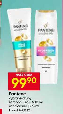 Pantene vybrané druhy šampon 325-400 ml 