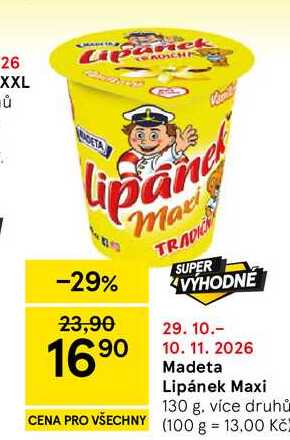 Madeta Lipánek Maxi, 130 g