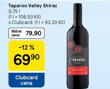 Taparoo Valley Shiraz, 0,75 l