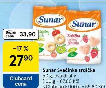 Sunar Svačinka srdíčka, 50 g 