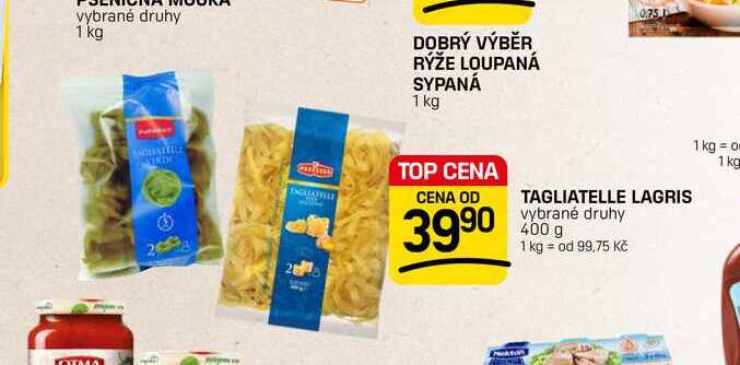 TAGLIATELLE LAGRIS vybrané druhy 400 g