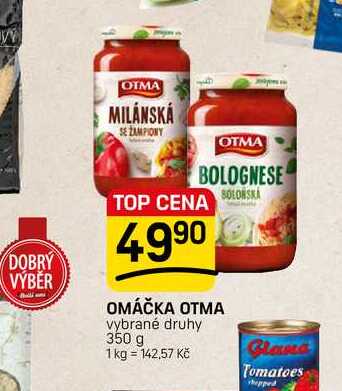 OMÁČKA OTMA vybrané druhy 350 g 