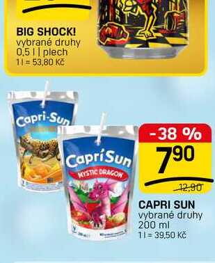 CAPRI SUN vybrané druhy 200 ml