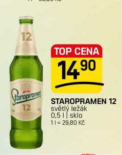 STAROPRAMEN 12 světlý ležák 0,5l