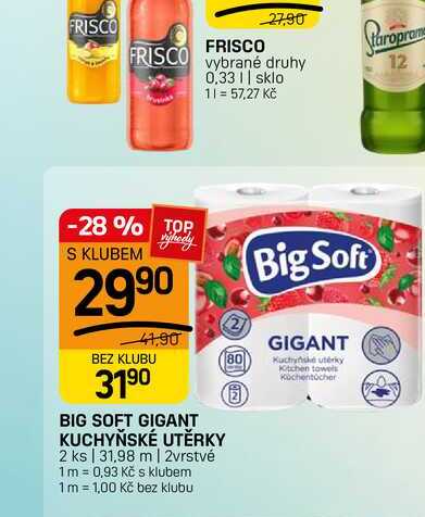 BIG SOFT GIGANT KUCHYŇSKÉ UTĚRKY 2 ks