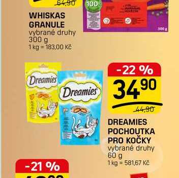 DREAMIES POCHOUTKA PRO KOČKY vybrané druhy 60 g