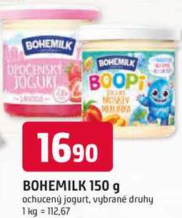 BOHEMILK 150 g ochucený jogurt