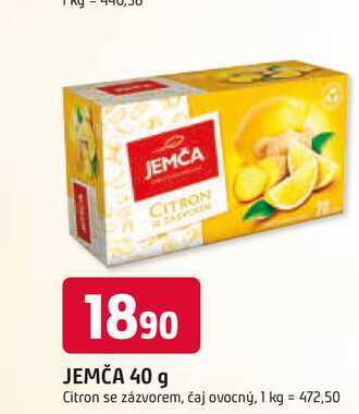JEMČA 40 g Citron se zázvorem, čaj ovocný