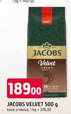 JACOBS VELVET 500 g káva zrnková