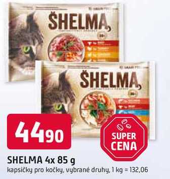 SHELMA 4x 85 g kapsičky pro kočky