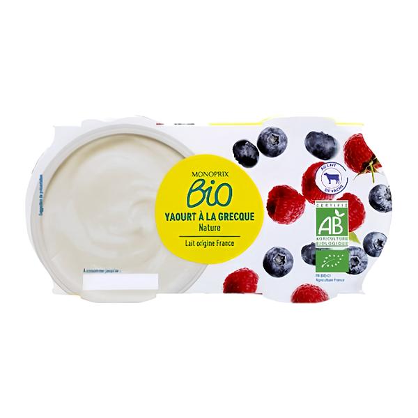 Monoprix Bio Řecký jogurt, 2x150g