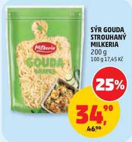 SÝR GOUDA STROUHANÝ MILKERIA, 200 g
