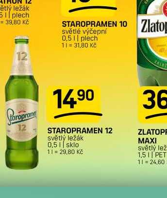 STAROPRAMEN 12 světlý ležák 0,5l