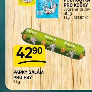 PAPKY SALÁM PRO PSY 1 kg