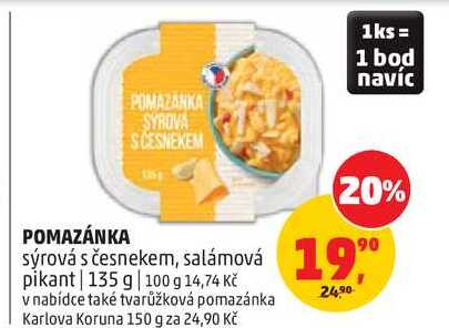 POMAZÁNKA sýrová s česnekem, 135 g