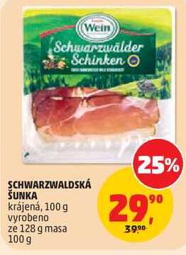 SCHWARZWALDSKÁ ŠUNKA krájená, 100 g