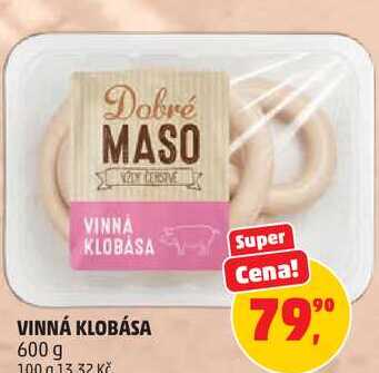 Vinná klobása, 600 g