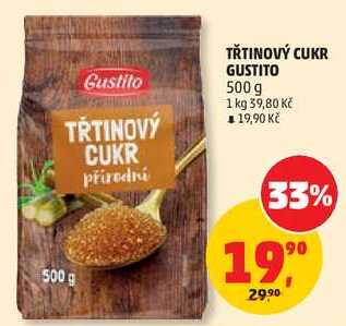 TŘTINOVÝ CUKR přírodní Gusito, 500 g