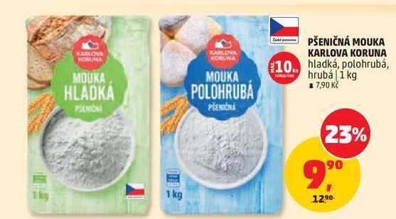 PŠENIČNÁ MOUKA KARLOVA KORUNA hladká, 1 kg