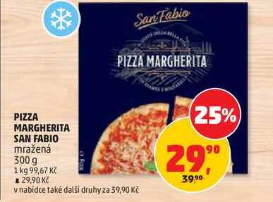 PIZZA MARGHERITA SAN FABIO mražená, 300 g 