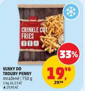 VLNKY DO TROUBY PENNY mražené, 750 g