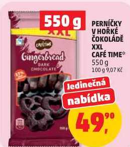 PERNICKY V HOŘKÉ ČOKOLÁDĚ XXL CAFÉ TIME, 550 g 