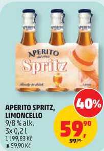APERITO SPRITZ, LIMONCELLO 9/8% alk., 3x0,2 l